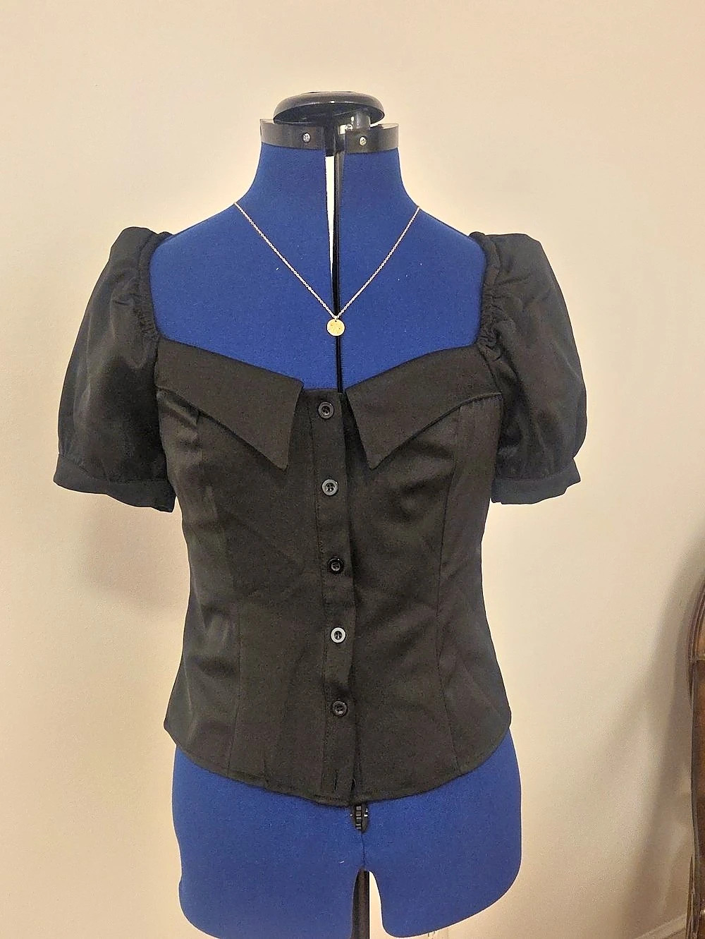 Black Satin Blouse